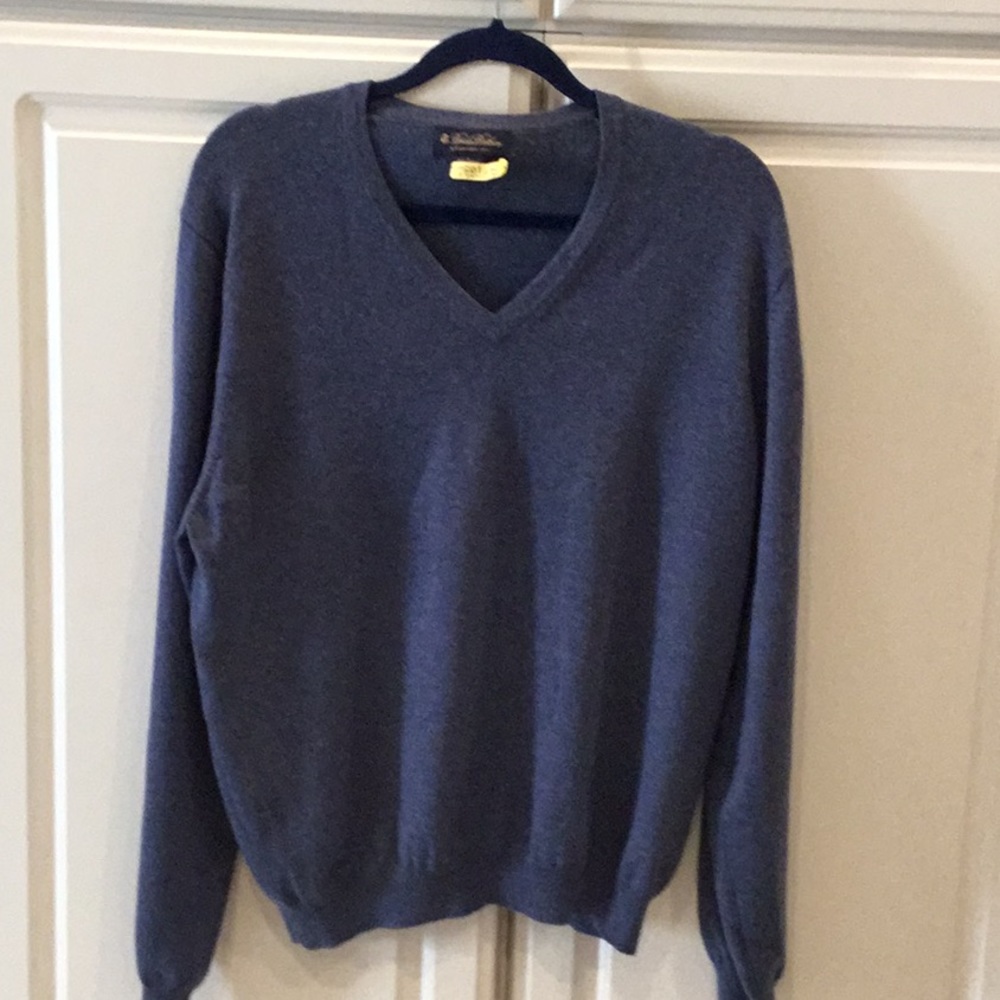 Brooks Brothers Blue Merino Wool Sweater